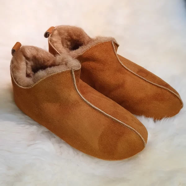 Chaussons en agneau double face OTTAWA CAMEL